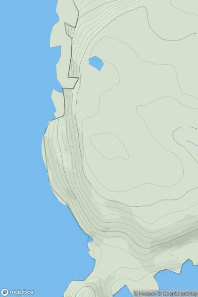 Thumbnail image for Mointeach nan Tarbh showing contour plot for surrounding peak