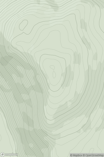 Thumbnail image for Beinn nam Ban showing contour plot for surrounding peak