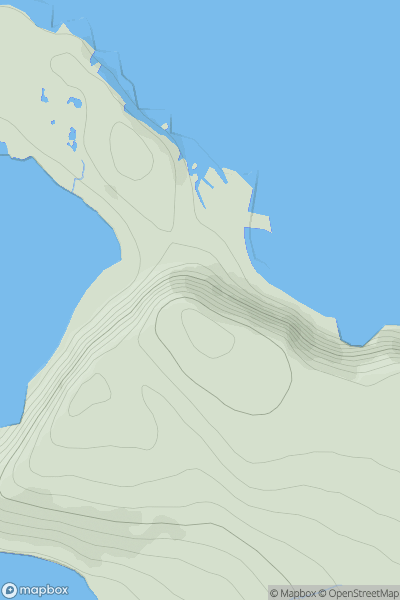 Thumbnail image for Meall Tuath showing contour plot for surrounding peak