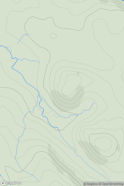 Thumbnail image for Cnoc Glas Heilla showing contour plot for surrounding peak