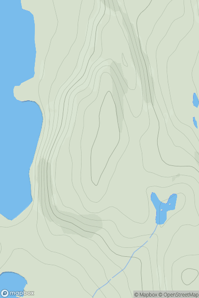 Thumbnail image for Cnoc an Ratha showing contour plot for surrounding peak