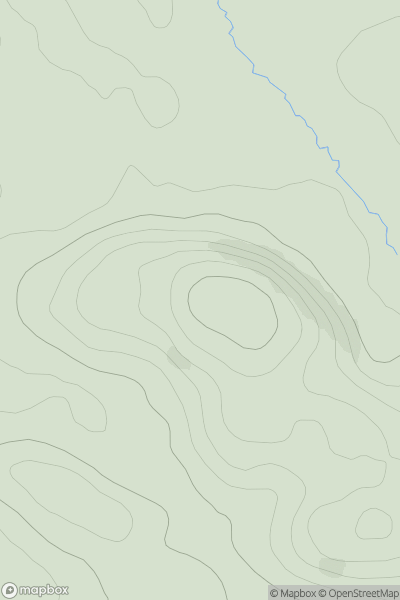 Thumbnail image for Beinn a' Ghlinne Mhoir showing contour plot for surrounding peak
