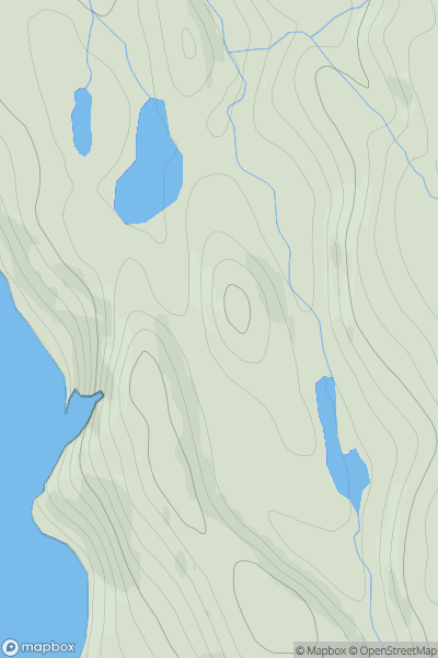 Thumbnail image for Carn Loch an Rathaid showing contour plot for surrounding peak