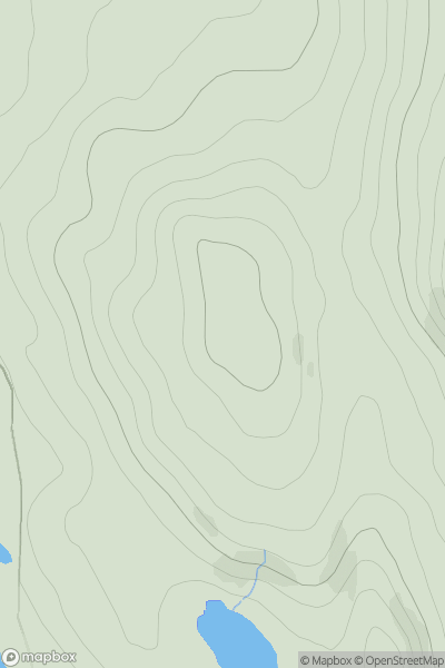 Thumbnail image for Beinn Mhic Uilleim showing contour plot for surrounding peak