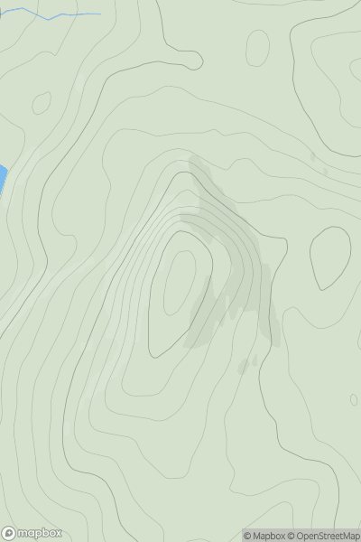 Thumbnail image for Meall Glac Tigh-fail showing contour plot for surrounding peak