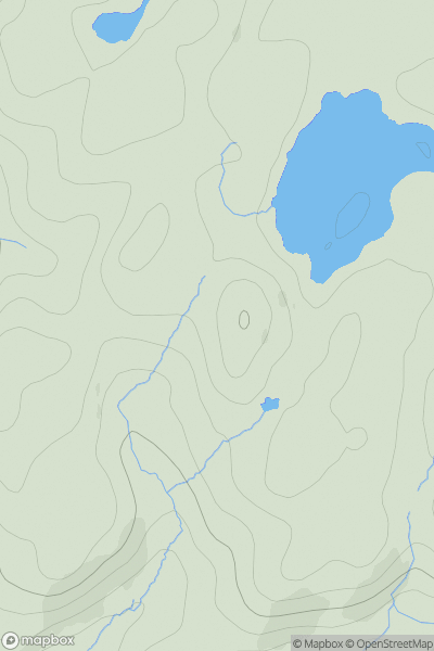 Thumbnail image for Cnoc Loch an Dubhrain showing contour plot for surrounding peak