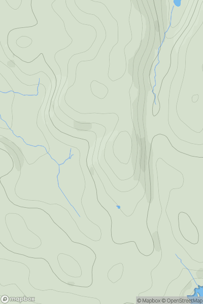 Thumbnail image for Sgath a' Bhannaich South Top showing contour plot for surrounding peak