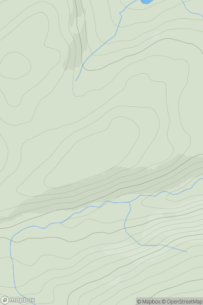 Thumbnail image for Ceann Caol Druim a' Bhidh showing contour plot for surrounding peak