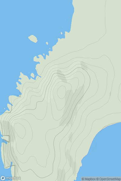 Thumbnail image for Beinn Ceann a' Mhara showing contour plot for surrounding peak