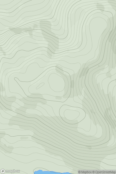 Thumbnail image for Carn nam Buailtean showing contour plot for surrounding peak