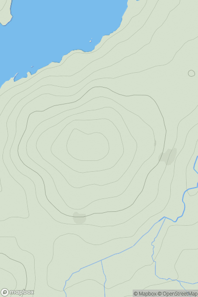 Thumbnail image for Mullach an Achaidh Mhoir showing contour plot for surrounding peak