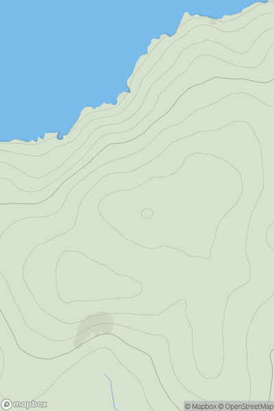 Thumbnail image for Cnoc na Moil Deirge showing contour plot for surrounding peak