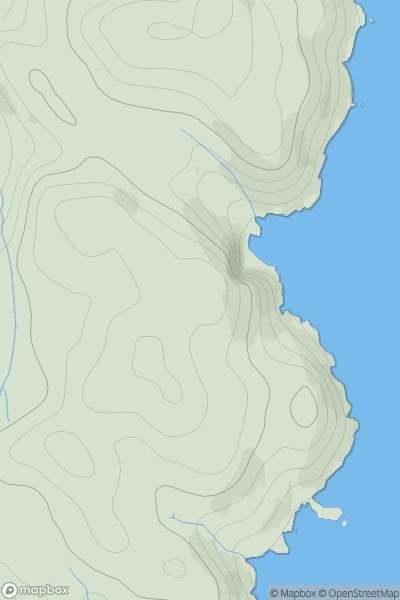 Thumbnail image for Carn Doire na Guaile showing contour plot for surrounding peak