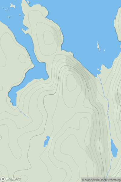 Thumbnail image for Cnoc Loch a' Bhraige showing contour plot for surrounding peak