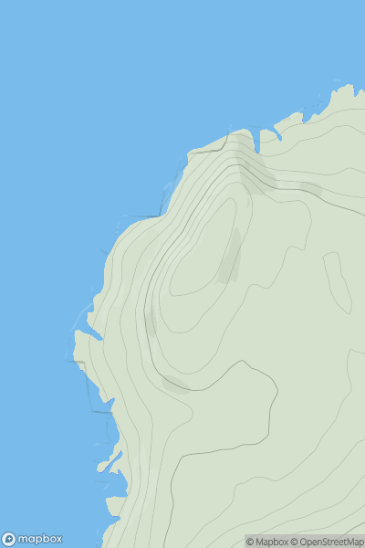 Thumbnail image for Cnoc an t-Sleibhe showing contour plot for surrounding peak