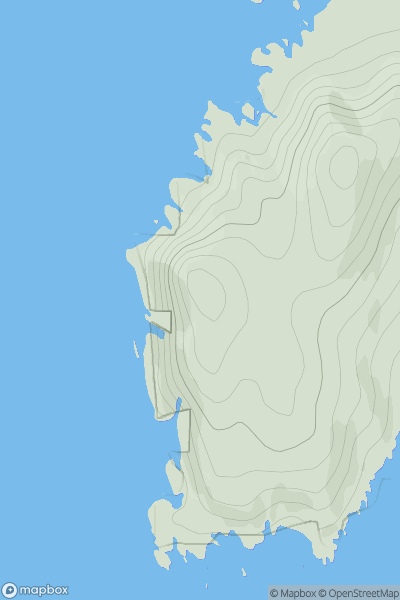 Thumbnail image for Ceann a' Mhara showing contour plot for surrounding peak