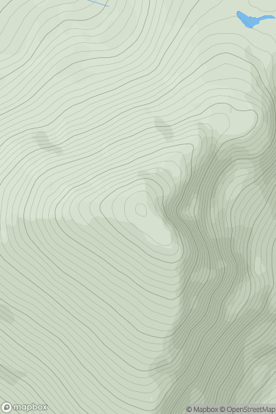 Thumbnail image for Sgurr nan Clach Geala showing contour plot for surrounding peak