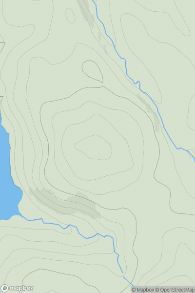 Thumbnail image for Cnoc Coille-ghuail showing contour plot for surrounding peak