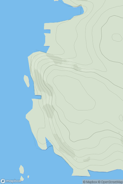 Thumbnail image for Aird Mor showing contour plot for surrounding peak