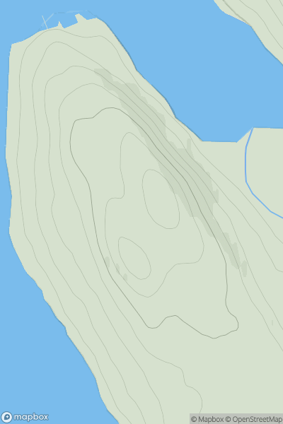 Thumbnail image for Dun Fada showing contour plot for surrounding peak