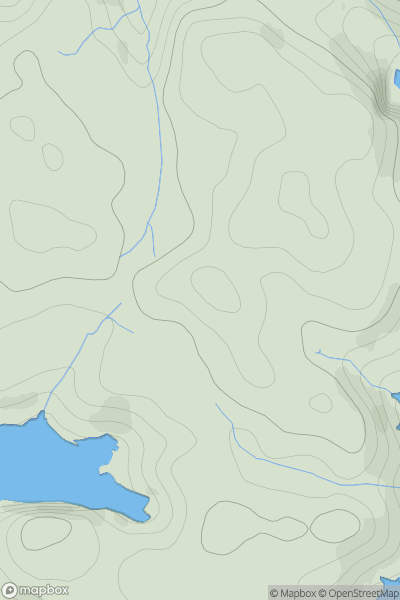 Thumbnail image for Carn Doire na Guaile South Top showing contour plot for surrounding peak