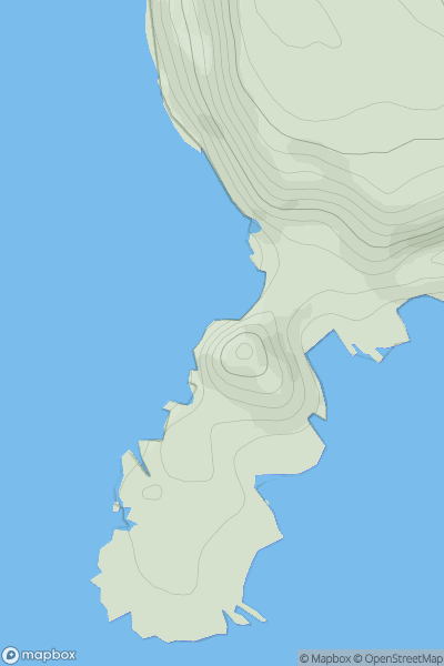 Thumbnail image for An t-Aigeach showing contour plot for surrounding peak