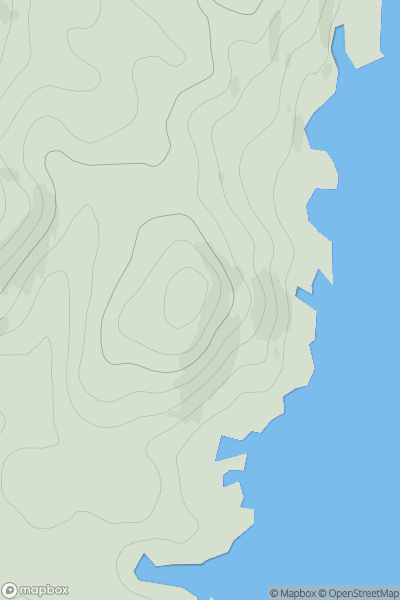 Thumbnail image for Torr na Sealga showing contour plot for surrounding peak