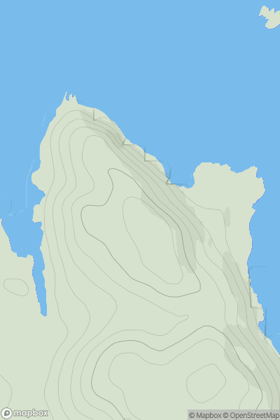 Thumbnail image for Beinn Liathanach showing contour plot for surrounding peak