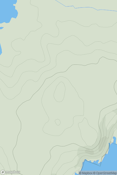 Thumbnail image for Cnoc Druidean showing contour plot for surrounding peak