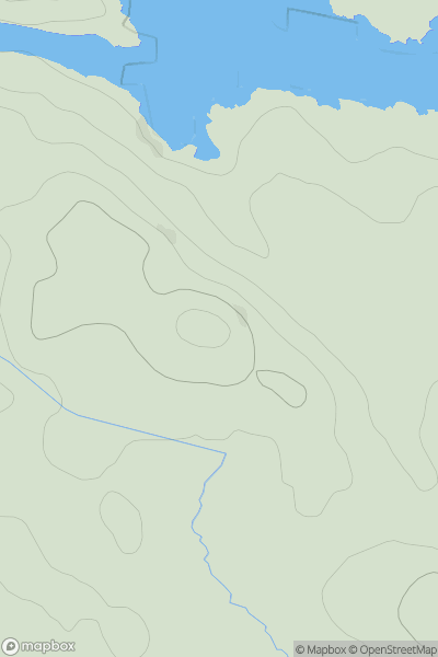 Thumbnail image for Corrach Bheinn showing contour plot for surrounding peak