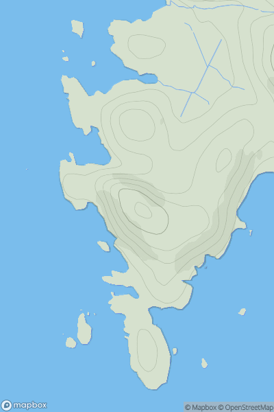 Thumbnail image for Point of Sleat showing contour plot for surrounding peak