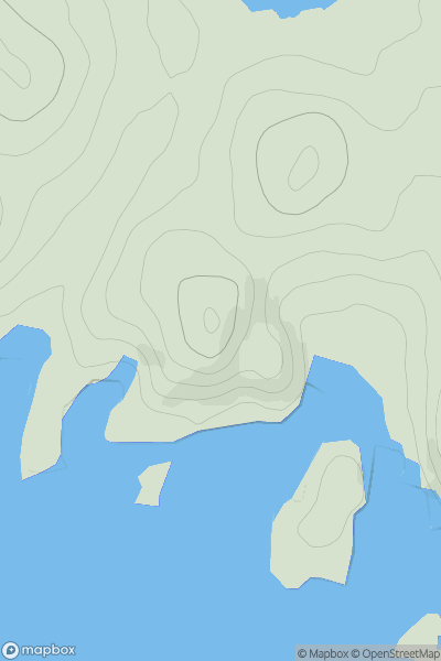 Thumbnail image for Dun a' Gheird showing contour plot for surrounding peak