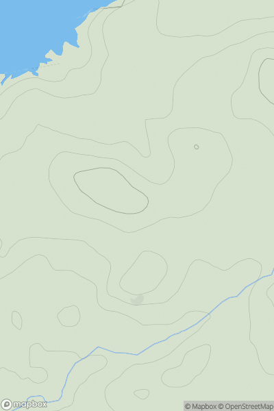Thumbnail image for Tobhain Tuildich showing contour plot for surrounding peak