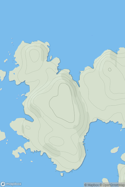 Thumbnail image for Rubha Mhor showing contour plot for surrounding peak