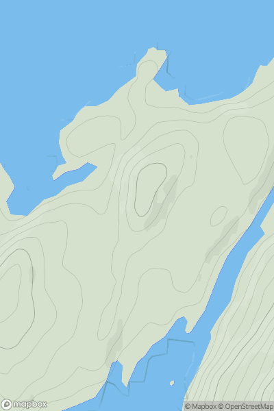 Thumbnail image for Cnoc Rubha Dubh showing contour plot for surrounding peak
