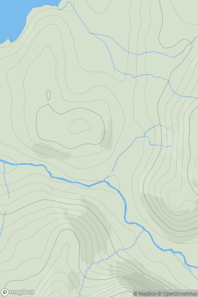 Thumbnail image for Cnoc na Fuarachad showing contour plot for surrounding peak