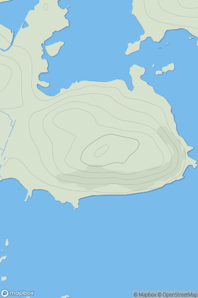 Thumbnail image for Druim Ban showing contour plot for surrounding peak