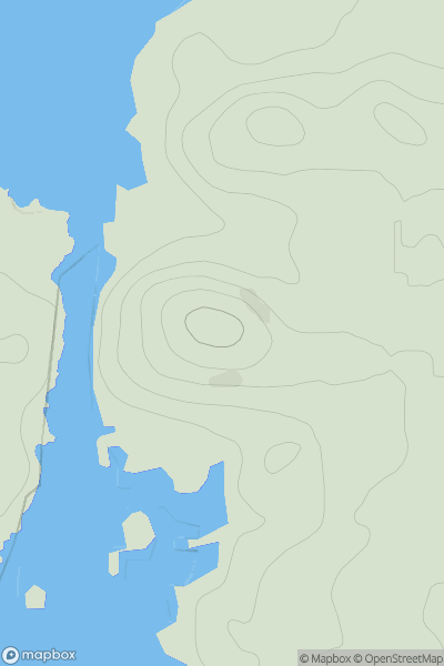 Thumbnail image for Cnoc Knockvologan showing contour plot for surrounding peak