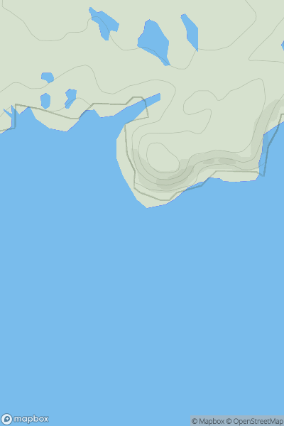 Thumbnail image for Creag nan Faochag showing contour plot for surrounding peak