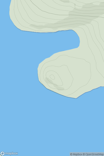 Thumbnail image for Cnoc Mhairtein showing contour plot for surrounding peak