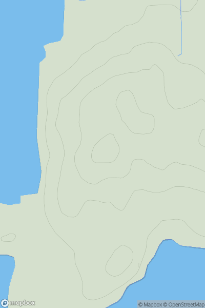 Thumbnail image for Cnoc Uibhinnis showing contour plot for surrounding peak