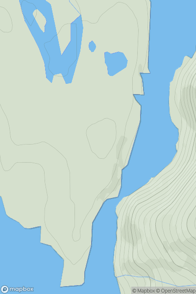 Thumbnail image for Eilean Fladday showing contour plot for surrounding peak