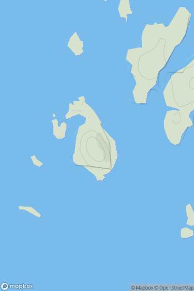 Thumbnail image for Eilean nan Muc showing contour plot for surrounding peak