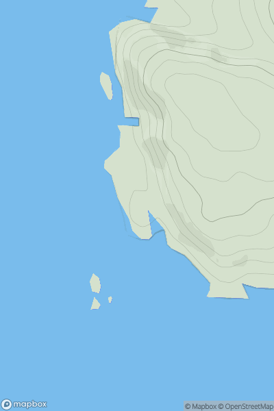 Thumbnail image for Aird Mor West Top showing contour plot for surrounding peak