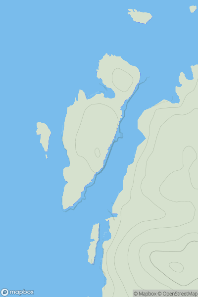 Thumbnail image for Eilean nam Ban showing contour plot for surrounding peak