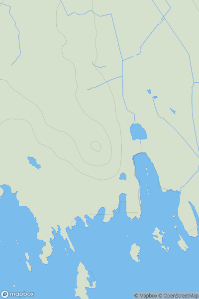 Thumbnail image for Dun Mor a' Chaolais showing contour plot for surrounding peak