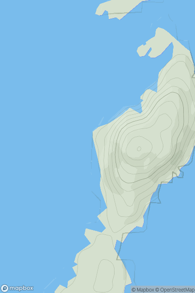 Thumbnail image for Dun Cruit showing contour plot for surrounding peak
