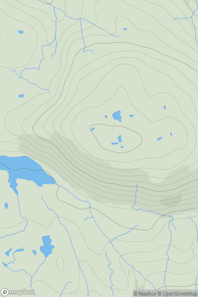 Thumbnail image for Mam a' Chullaich showing contour plot for surrounding peak