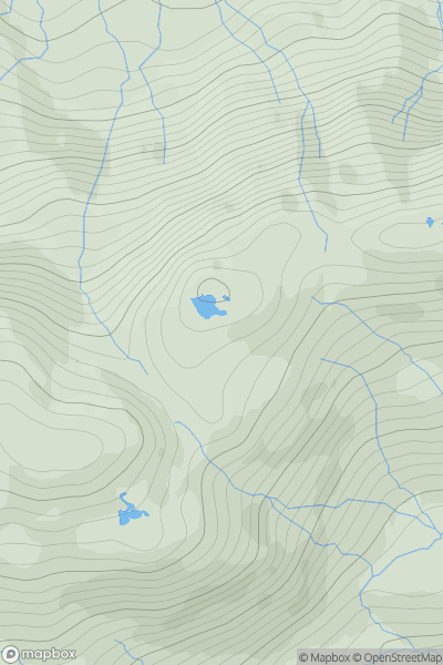 Thumbnail image for Fireach Dubh showing contour plot for surrounding peak