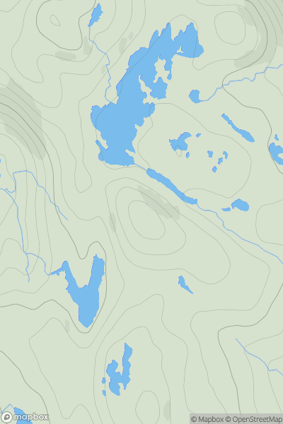 Thumbnail image for Meall a' Mhadaidh Beag showing contour plot for surrounding peak